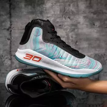 Мужские баскетбольные кроссовки высокого качества, модные высокие кроссовки, женская спортивная обувь, спортивная одежда на шнуровке, мужская удобная дышащая обувь 44 красный