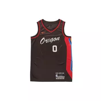 Мужские баскетбольные майки Nike City Edition 20-21 Portland Trail Blazers Damian Lillard No.0 темно-угольно-коричневые CN1775-250 XL