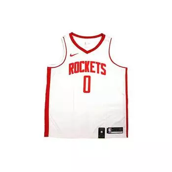 Мужские баскетбольные майки Nike Houston Rockets Russell Westbrook Quick Dry, белые BV7990-104 S