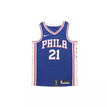 Мужские баскетбольные майки Nike Joel Embiid #21 Philadelphia 76ers синие CJ7678-498 S