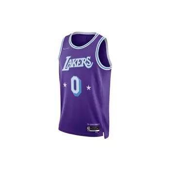 Мужские баскетбольные майки Nike NBA 2021/22 Los Angeles Lakers Russell Westbrook City Edition фиолетовые DB4032-510 XL