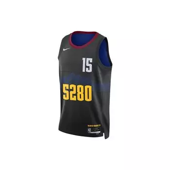Мужские баскетбольные майки с цифровым принтом Nike Nikola Joki Denver Nuggets City Edition 2023/24, черные DX8500-011 S