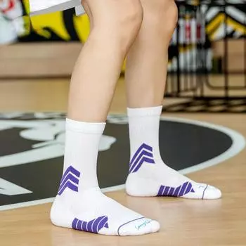 Мужские баскетбольные носки, размер 39–44, спортивные носки с полотенцесушителем One-size белый