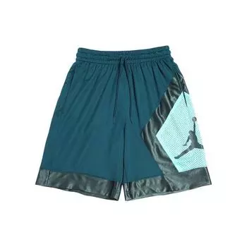 Мужские баскетбольные шорты Jordan Jumpman с сетчатой вставкой, синие, зеленые, AV3207-347 XS