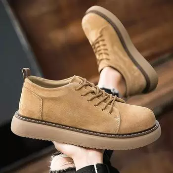 Мужские базовые ботинки повседневные ботинки из натуральной кожи удобные классические туфли-оксфорды на плоской подошве с круглым носком на шнуровке дышащая обувь для отдыха на открытом воздухе 38