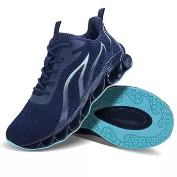 Мужские беговые женские спортивные уличные кроссовки для бега и ходьбы, обувь для фитнеса 43 тёмно-синий