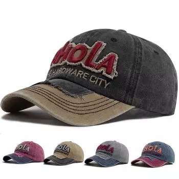 Мужские бейсболки BHOLA, модная вышитая надпись в стиле хип-хоп, винтажная повседневная кепка с солнцезащитным козырьком для женщин, регулируемая Adjustable вино красного