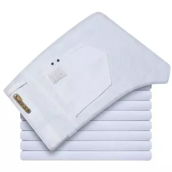 Мужские белые джинсы Regular Fit, деловые джинсы, хлопковые брюки Advanced Stretch, мужские фирменные брюки 29 белый