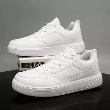 Мужские белые кроссовки, легкие дышащие спортивные кроссовки унисекс, высококачественные удобные туфли для скейтбординга для мужчин 36 чёрный