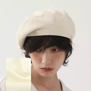 Мужские береты из чистого хлопка и кепи кремово-белого цвета, большая окружность головы, тонкие женские шляпы для художников, черные мужские шляпы-тыквы на все времена, вязаная шапка M (53-57cm)