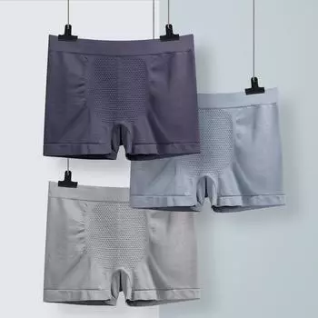 Мужские бесшовные дышащие высокоэластичные трусы-боксеры 5D Magic Magnetic со средней посадкой, 3 шт. в упаковке One size