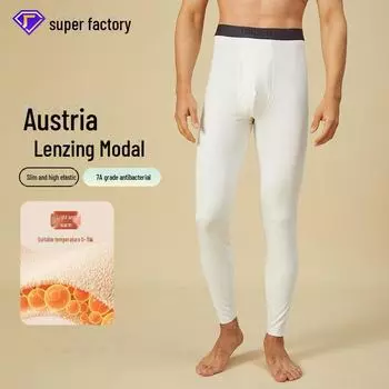 Мужские бесшовные термолеггинсы из модала Slim - 80-кадровая осенняя коллекция XL белый