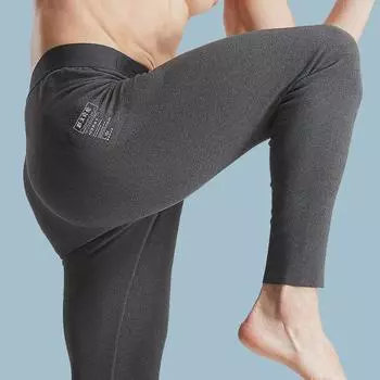 Мужские бесшовные термолеггинсы из немецкого бархата — плотные, самонагревающиеся катионные термобелье для осени. L