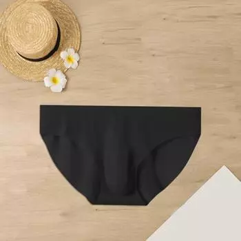 Мужские бесшовные трусы Yousheng из ледяного шелка с низкой посадкой, 3D U-выпуклые ультратонкие трусики, однотонное быстросохнущее нижнее белье 4XL абрикосовый