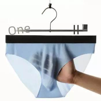 Мужские бесшовные ультратонкие дышащие трусы Ice Silk - классное, мягкое, удобное летнее нижнее белье для мальчиков XL