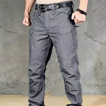 Мужские боевые спортивные штаны для треккинга на открытом воздухе, тактические военные спортивные штаны, боевые штаны с несколькими карманами, тактические штаны-карго IX9 City 6XL чёрный