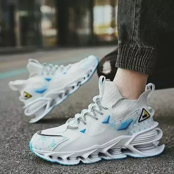 Мужские большие кроссовки Flying Woven Mesh: Дышащая, универсальная, низкая спортивная обувь 40