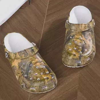 Мужские большие летние сандалии и полутапочки с принтом для активного отдыха 48 синий