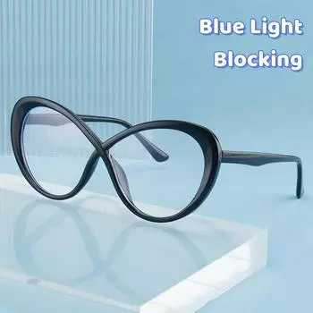 Мужские большие очки в оправе, новые овальные очки, оправа для женских модных очков, оптические очки с защитой от синего излучения