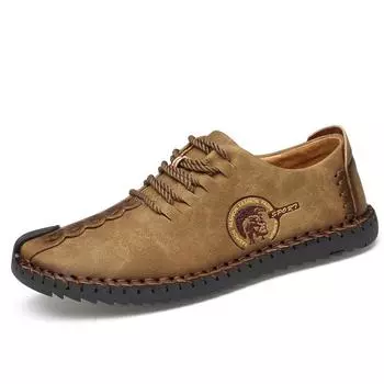 Мужские большие размеры 38-47, резиновая мягкая подошва, нескользящие, износостойкие мокасины ручной работы, обувь для вождения автомобиля 41 хаки