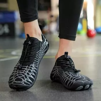 Мужские босоножки на плоской подошве Пляжная обувь Женская розовая обувь для плавания в воде Обувь для йоги и фитнеса Большой размер EU: 39 чёрный