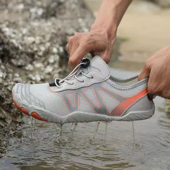 Мужские босоножки на плоской подошве с широкими ладонями для вождения Женская розовая обувь для плавания в воде Обувь для йоги и фитнеса Большой размер EU: 39 чёрный