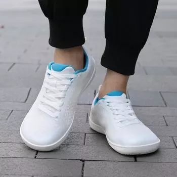 Мужские босые белые туфли на плоской подошве с широкой ладонью для вождения Женская ортопедическая обувь Белая обувь для йоги и фитнеса Большой размер EU: 39 чёрный