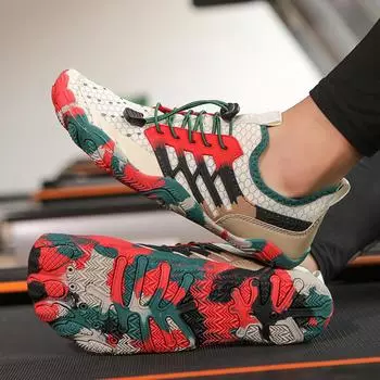 Мужские босые туфли на плоской подошве с широкими ладонями для вождения Женская камуфляжная модная обувь для плавания в воде Обувь для йоги и фитнеса Большой размер EU: 39 чёрный