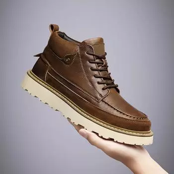 Мужские ботильоны из кожи для активного отдыха 39 хаки