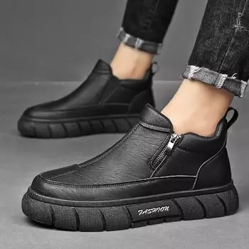 Мужские ботильоны, осенняя мода, универсальная повседневная обувь, рабочие ботинки, удобные мужские спортивные туфли для ходьбы на открытом воздухе с молниями 39 хаки