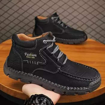 Мужские ботильоны, повседневная обувь, большие размеры 39–48 39 чёрный