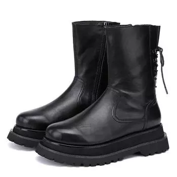 Мужские ботильоны с двойной подошвой, зимняя обувь на платформе, мужские зимние ботинки из натуральной кожи 38