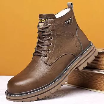 мужские ботинки 2024 года, новые зимние тапочки, теплые мужские туфли, водонепроницаемые нескользящие плюшевые кроссовки, мужские теннисные туфли, ботинки, мужские кроссовки, зимние 38