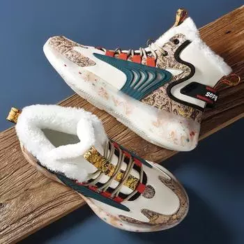 мужские ботинки 2024 года, новые зимние тапочки, теплые мужские туфли, водонепроницаемые нескользящие плюшевые кроссовки, мужские теннисные туфли, ботинки, мужские кроссовки, зимние 39