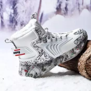 мужские ботинки 2024 года, новые зимние тапочки, теплые мужские туфли, водонепроницаемые нескользящие плюшевые кроссовки, мужские теннисные туфли, ботинки, мужские кроссовки, зимние 39