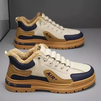 Мужские ботинки 2024 года, новые зимние тапочки, теплые мужские туфли, водонепроницаемые нескользящие плюшевые кроссовки, мужские теннисные туфли, ботинки, мужские кроссовки, зимние 39