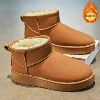 Мужские ботинки 2024 года, новые зимние тапочки, теплые мужские туфли, водонепроницаемые нескользящие плюшевые кроссовки, мужские теннисные туфли, ботинки, мужские кроссовки, зимние 40