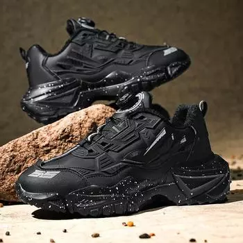 Мужские ботинки 2024 года, новые зимние тапочки, теплые мужские туфли, водонепроницаемые нескользящие плюшевые кроссовки, мужские теннисные туфли, ботинки, мужские кроссовки, зимние 38