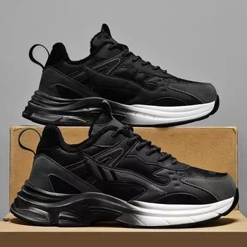 мужские ботинки 2024 года, новые зимние тапочки, теплые мужские туфли, водонепроницаемые нескользящие плюшевые кроссовки, мужские теннисные туфли, ботинки, мужские кроссовки, зимние 39