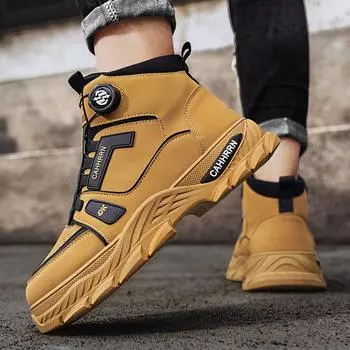 Мужские ботинки Ботинки Martin Мужские ботинки Износостойкие ботинки на платформе с поворотной пряжкой Мужские осенне-зимние высокие спортивные короткие ботинки 39