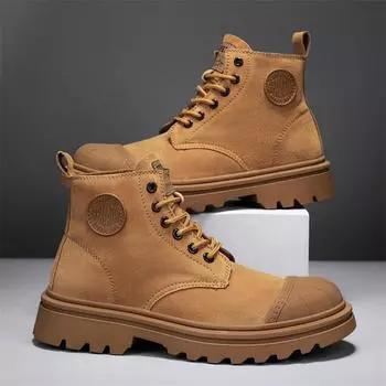 Мужские ботинки Ботинки Мужские повседневные кроссовки Ботинки из натуральной кожи для мужчин Обувь Ботинки для платья Мужские коричневые ботинки Рабочая и защитная обувь для мужчин 39
