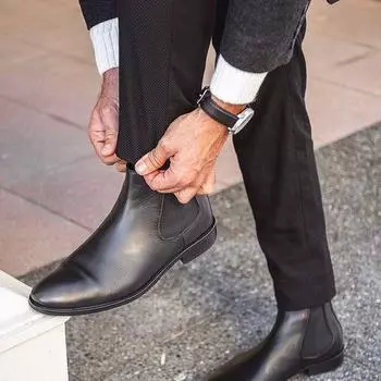 Мужские ботинки челси из натуральной кожи
