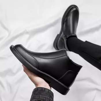 Мужские ботинки челси в британском стиле, новые модные мужские зимние ботинки, зимние ботинки на платформе, ботильоны для снега, деловая обувь, официальная обувь 38