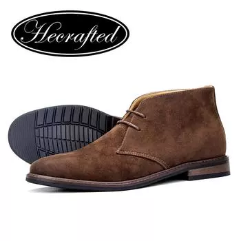 Мужские ботинки CHUKKA, мужские замшевые ботильоны в стиле ретро в американском стиле 39 коричневый