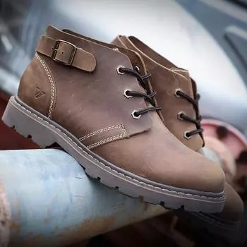 Мужские ботинки для активного отдыха Кожаные короткие ботинки Женские ботинки Ботинки Martin Ботинки Tooling Дышащие кожаные ботинки Высокие ботинки Локомотивные ботинки 35 серый