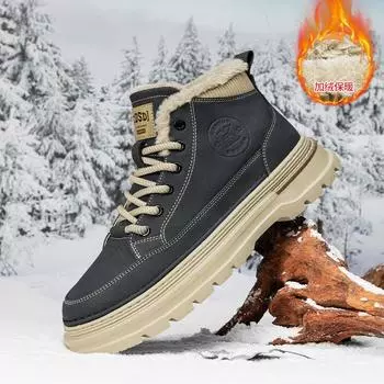 Мужские ботинки для активного отдыха в пустыне из ревеня, высокие бархатные ботинки в стиле ретро для сноубординга, мужские осенне-зимние новые повседневные ботинки Martin 39