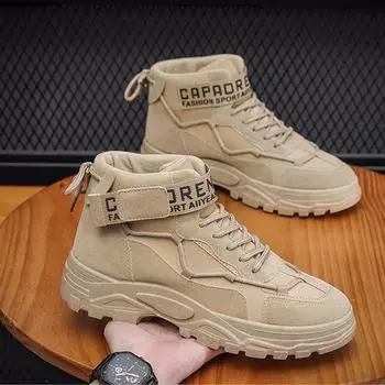 Мужские ботинки для походов на открытом воздухе, тактические военные боевые ботинки, легкие нескользящие мужские ботинки для пустыни, походные ботинки для ходьбы Bota Masculina 39 чёрный