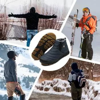 Мужские ботинки для пустыни, зимние ботинки, походные ботинки, женские зимние ботинки, уличные водонепроницаемые легкие ботинки для девочек, большие размеры EU: 40 чёрный