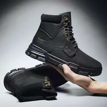 Мужские ботинки из дышащей кожи с сеткой, высокие повседневные ботинки, рабочие ботинки для пустыни, мужские ботинки SWAT Ankle 39