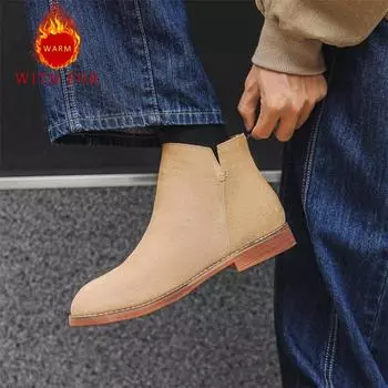Мужские ботинки из натуральной кожи, классические британские модные стили, повседневные, для улицы, качественные, для взрослых, для бизнеса, офиса, теплые 37